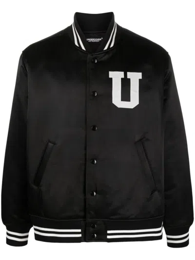 UNDERCOVER BLACK LOGO PRINTED JACKET