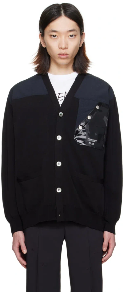 Undercover Black Paneled Cardigan