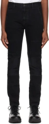 Undercover Black Paneled Jeans In Black