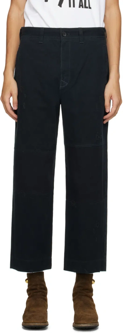 Undercover Black Paneled Trousers