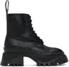 Undercover Black Platform Ankle Boots In Black