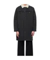 Undercover Black Sherpa Fleece-lined Denim Coat In Black