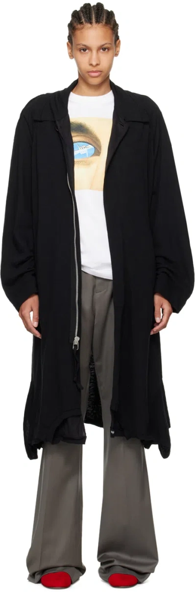 Undercover Black Soutien Collar Coat