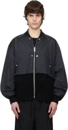 Undercover Black Uc1e4207-2 Bomber Jacket In Black