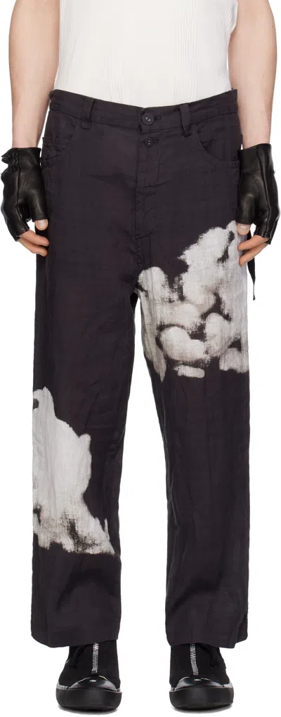 Undercover Black Uc1e4501-1 Trousers In Black Base