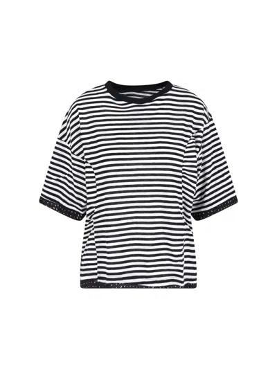 Undercover Striped T-shirt In Black