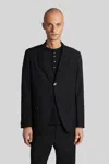 Undercover Blazer In Black Wool In Blue