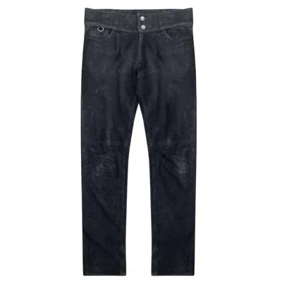 Pre-owned Undercover Blistered D-ring Lamb Leather Pants 2004 A/w In Black