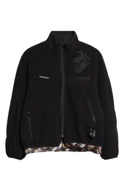Undercover Blouson Fleece Zip Jacket In Black