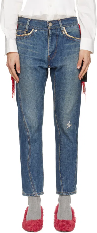 Undercover Blue Beaded Jeans