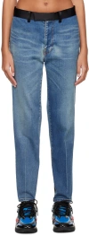 Undercover Blue Faded Jeans In Indigo