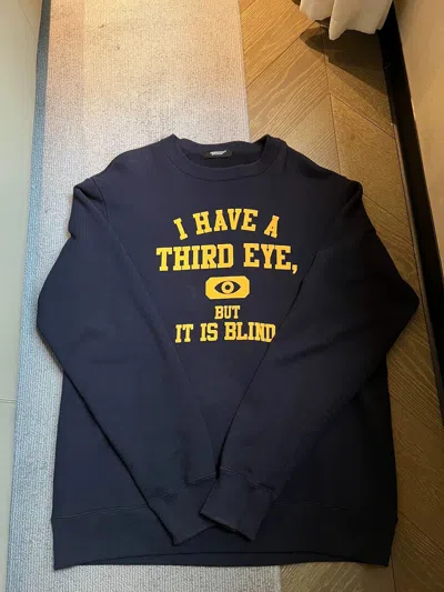 Pre-owned Undercover Blue Slogan Hoodie