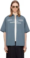 Undercover Blue Up1e4408 Shirt In Gray Blue