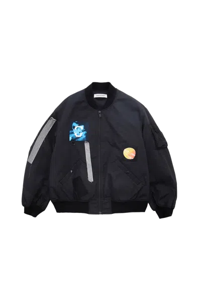 Undercover Bomber Jacket With Patches Black