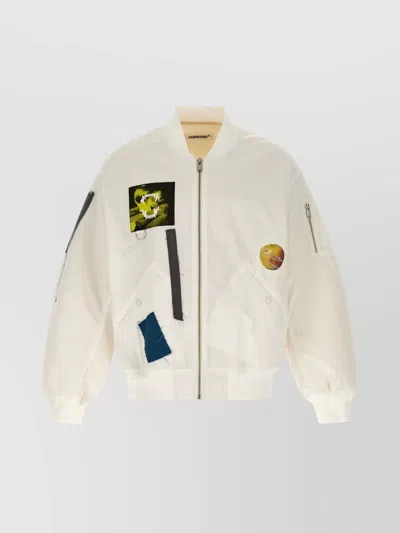 UNDERCOVER BOMBER JACKET WITH RIBBED CUFFS AND PATCH