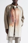 Undercover Bosisio Raglan Sleeve Cotton Blend Coat In Brown