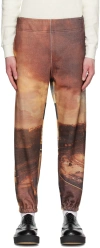 Undercover Brown Printed Sweatpants In Black Base