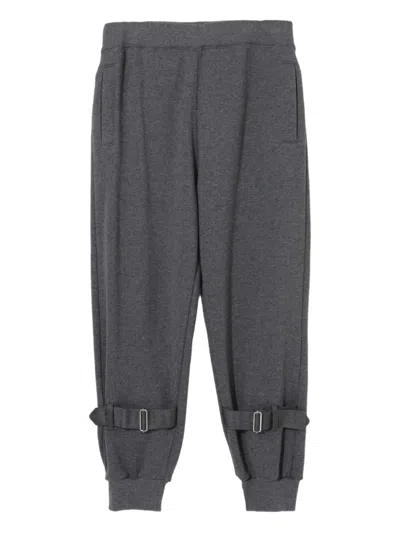 Undercover Buckle Detail Trousers In Gray