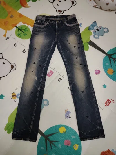 Pre-owned Undercover Bug / Insect Denim Jeans | 2 In Blue