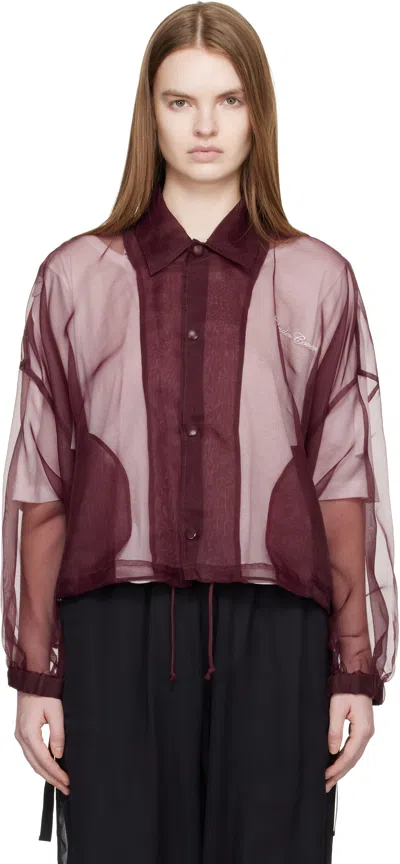 Undercover Burgundy Uc1e8201 Coach Shirt