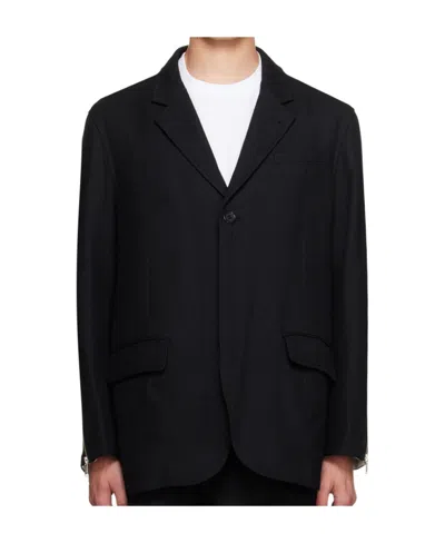Undercover Button Lapel Casual Jacket In Black