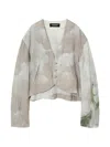 Undercover Button Printed Jacket In Brown