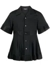 Undercover Buttoned Flared Shirt In Black