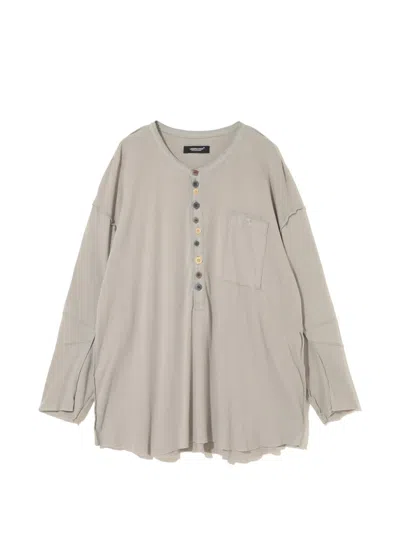 Undercover Buttoned-patch Sweater In Neutral