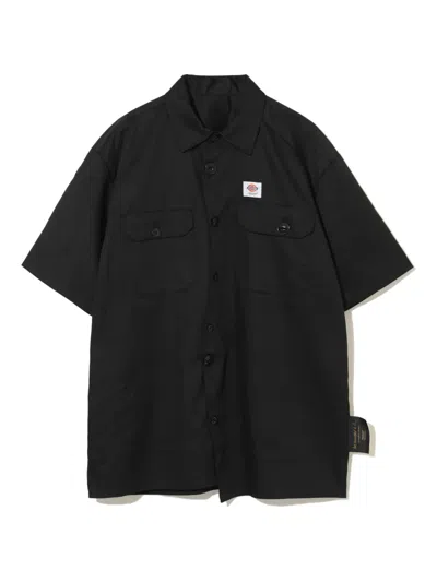 Undercover X Dickies Curved Buttoned Short Sleeves Shirt In Black