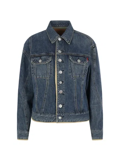 Undercover Button-up Denim Jacket In Blue