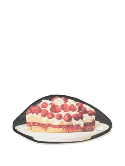 Undercover Cake-print Make-up Bag In Black