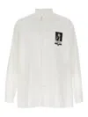 Undercover Button-down Collar Shirt With Front Pocket In White