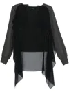 Undercover Cape-insert Sweater In Grey