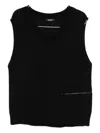 Undercover Cashmere Sleeveless Sweater In Black