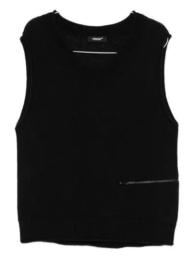 Undercover Cashmere Sleeveless Sweater In Black