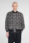 Undercover Casual Jacket In Multicolor Silk In Black