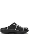 Undercover Chain-print Flat Mules In Black