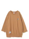 Undercover Tan Champion Edition Beaded Logo Appliqué Sweatshirt In Beige
