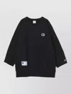 Undercover Champion Knit Crew Neck Longline Top In Black