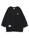 Undercover Champion Knit Crew Neck Longline Top In Black