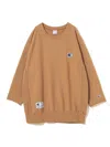 Undercover Tan Champion Edition Beaded Logo Appliqué Sweatshirt In Beige