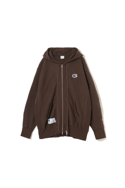 UNDERCOVER UNDERCOVER CHAMPION ZIP UP HOODIE BROWN