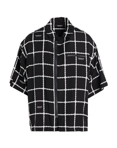 Undercover Chaos & Balance Man Shirt Black Size 4 Rayon