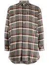 Undercover Check-pattern Button-up Shirt In Black