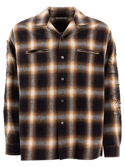 Undercover Check Shirt In Brown