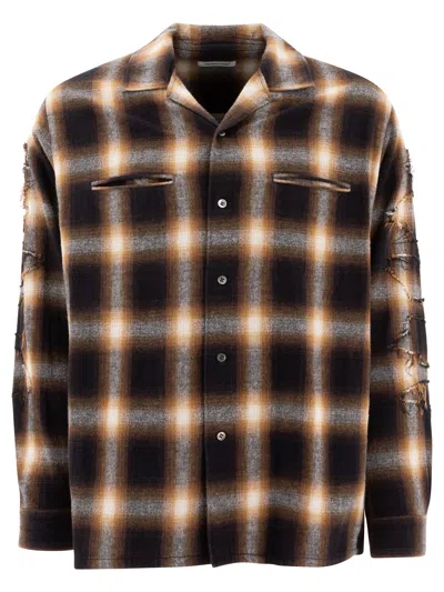 Undercover Check Shirt Shirts In Brown