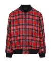 Undercover Checked Jacket In Red
