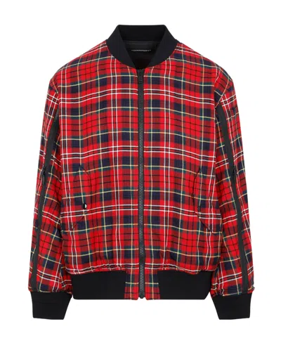 Undercover Checked Jacket In Red