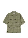 Undercover Checked-pattern Shirt In Green