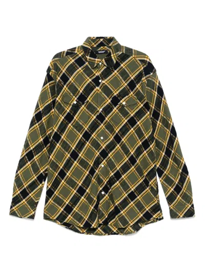 Undercover Checked Shirt In Green